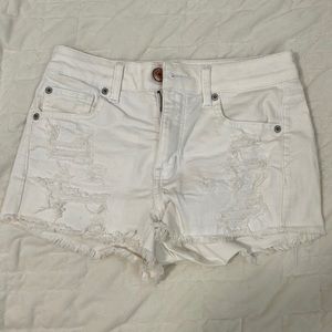 American Eagle White High Rise shorts